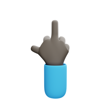 Mittelfingergeste  3D Illustration