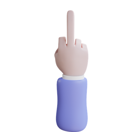 Mittelfingergeste  3D Icon