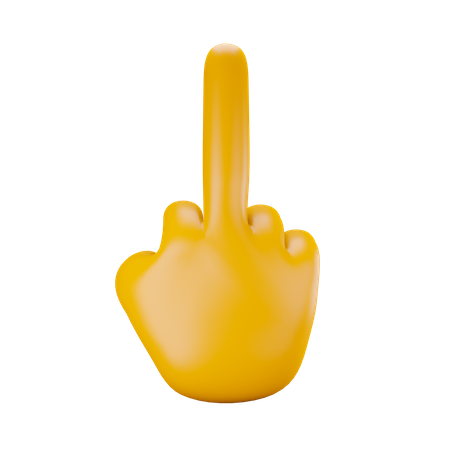 Mittelfingergeste  3D Illustration