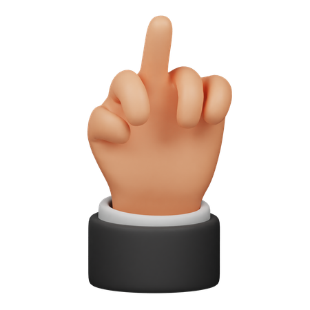 Mittelfinger Hand  3D Icon