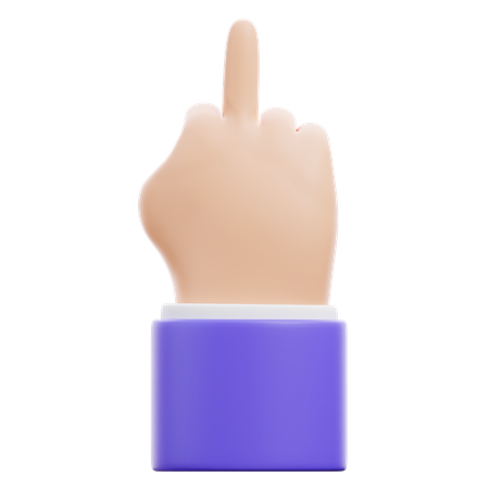 Geste mit dem Mittelfinger  3D Icon