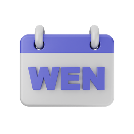 Mittwoch Kalender  3D Icon