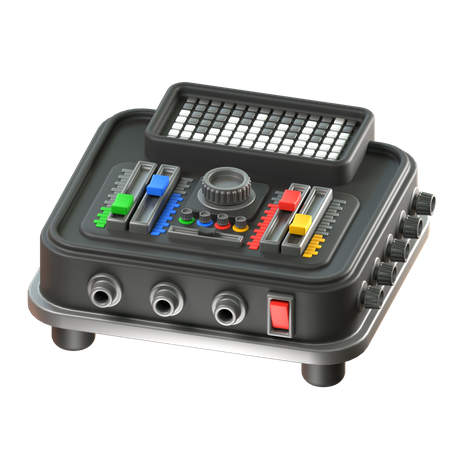 Mixador de som  3D Icon