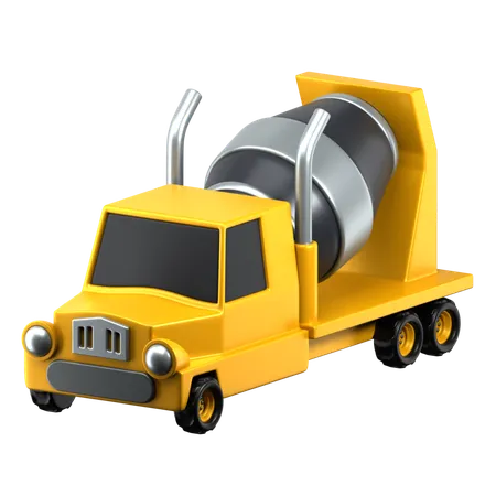 Mixer Truck 3 D Construction Vehicles Icon 3D Icon