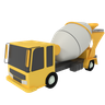 mixer truck emoji 3d