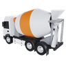 3d mixer truck emoji