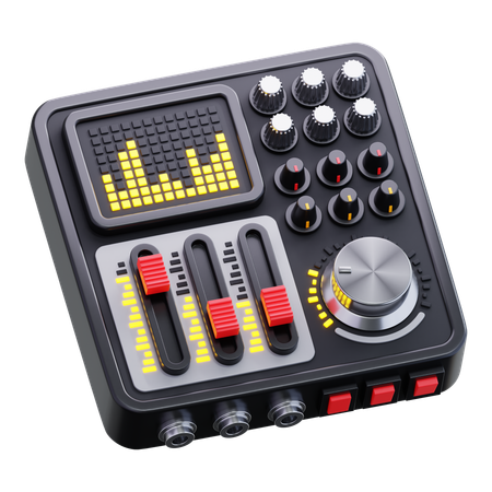 Mélangeur audio  3D Icon