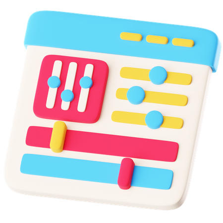 Mixing Board  3D Icon