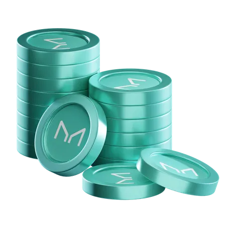 Mkr Coin Stacks  3D Icon