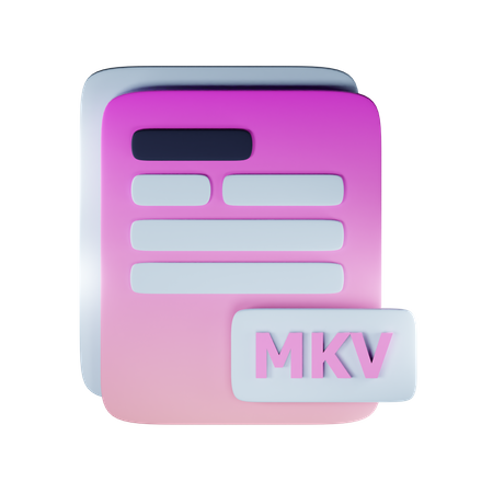 MKV-Dateierweiterung  3D Icon