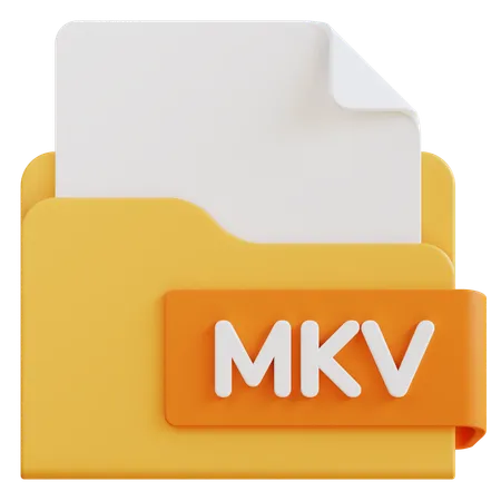 3 D Mkv File Extension Folder 3D Icon