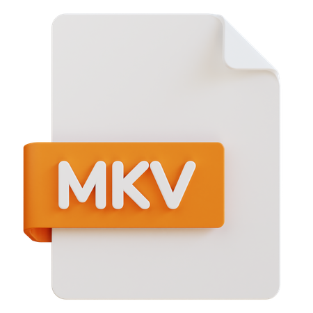 Mkv File  3D Icon