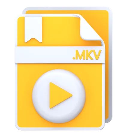 Mkv file  3D Icon