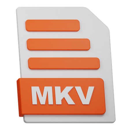 MKV File  3D Icon