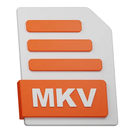 MKV File  3D Icon