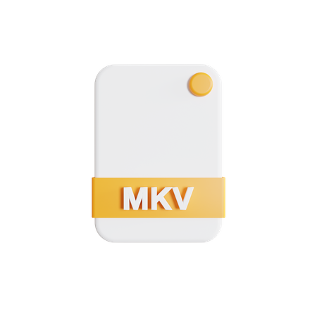 Mkv File  3D Icon