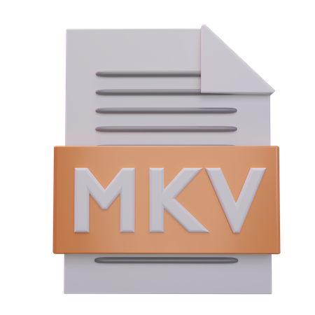 Mkv File  3D Icon