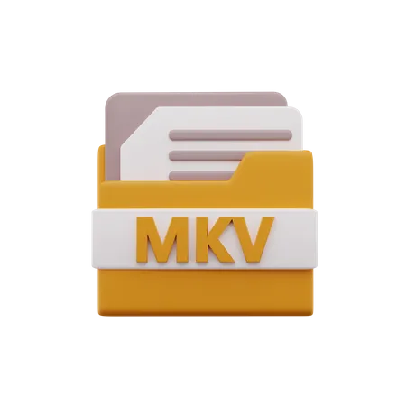 Mkv File  3D Icon