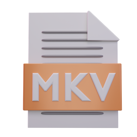 Mkv File  3D Icon