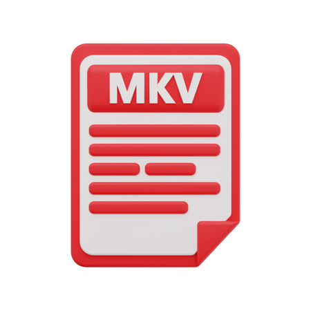 Mkv file  3D Icon