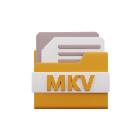 Mkv File 3D Icon