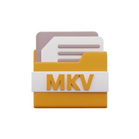 Mkv File 3D Icon