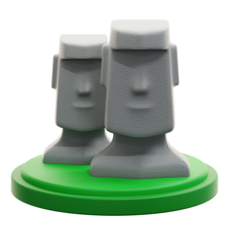 Moai  3D Icon