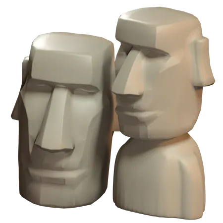 Moai  3D Icon