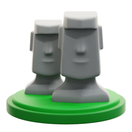 Moai  3D Icon