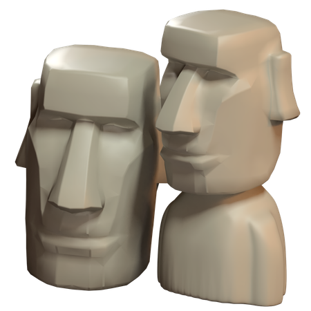 Moai  3D Icon
