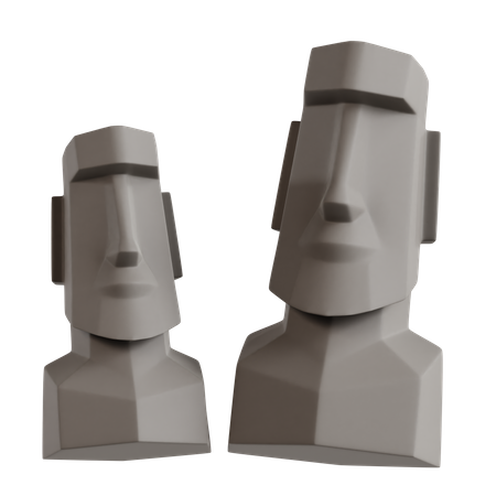 Moai Stone  3D Icon