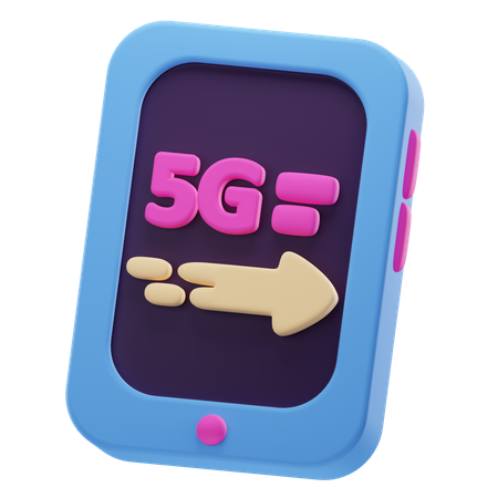 Mobile 5G Signal  3D Icon
