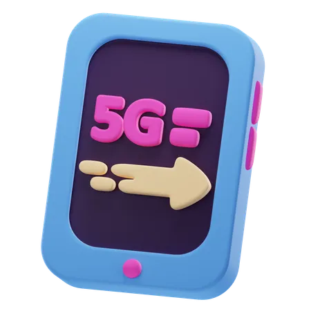 Mobile 5G Signal  3D Icon