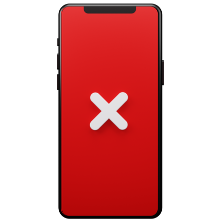 Mobile Ablehnung  3D Icon