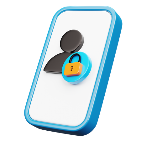 Mobile Account System  3D Icon