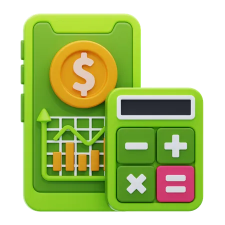 MOBILE ACCOUNTING  3D Icon