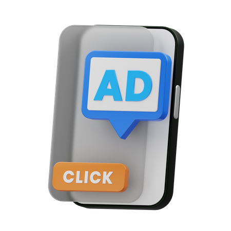 Mobile Ad  3D Icon