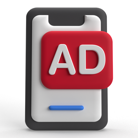 Mobile Ad  3D Icon
