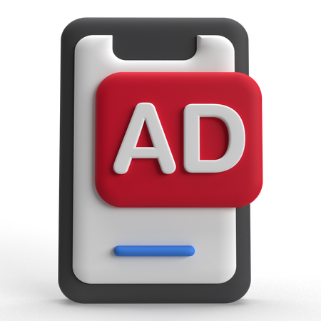 Mobile Ad  3D Icon
