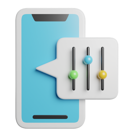 Mobile Adjust  3D Icon