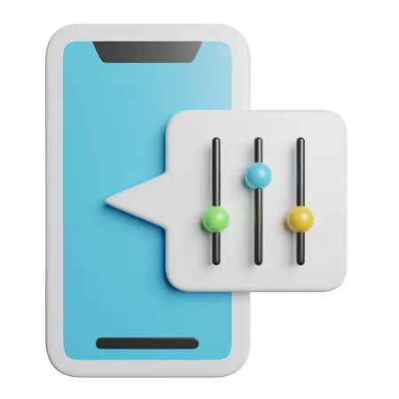 Mobile Adjust  3D Icon
