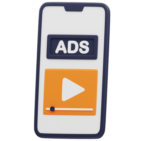 Mobile Ads  3D Icon