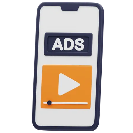 Mobile Ads  3D Icon