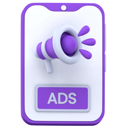 Mobile Ads  3D Icon