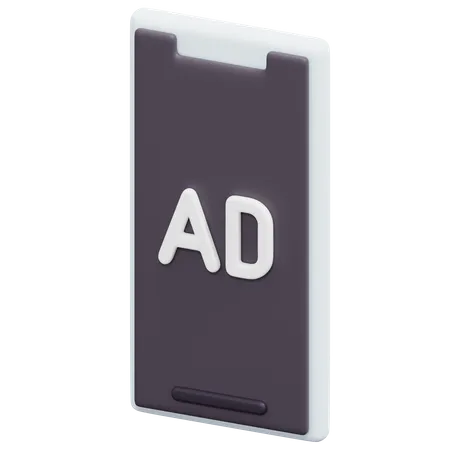 Mobile Ads  3D Icon