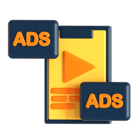 Mobile Ads  3D Icon