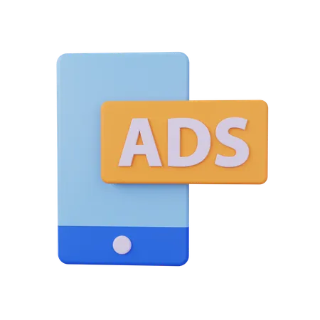 Mobile Ads  3D Icon