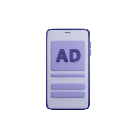 Mobile Advertising  3D Icon