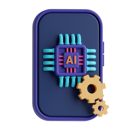 Mobile Ai Chip  3D Icon