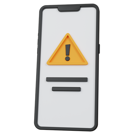 Mobile Alert 3D Icon